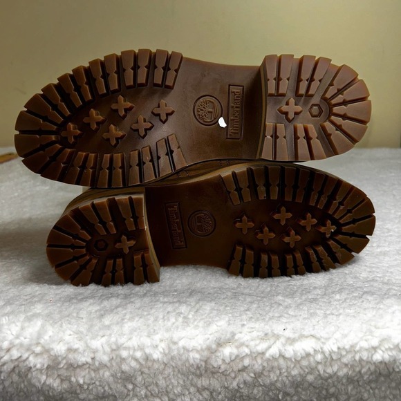 Timberland Boots Women 6 Brown Courmayeur Valley Shearling Waterproof Boot NEWOT - Picture 5 of 12